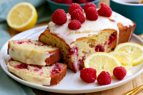Raspberry Lemon Loaf Cake