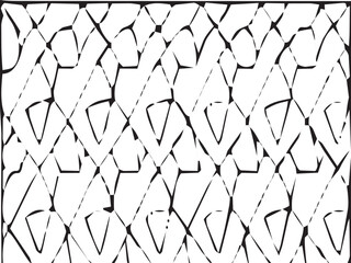 Obraz premium Abstract Brick Wall Masonry Hatch Pattern Background, Black and White Architectural Grid Line Art Texture, Hand Drawn Geometric Drafting Layout Vector Element for CAD Software