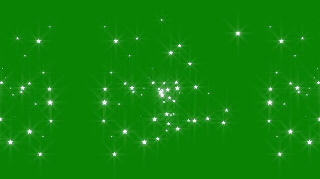 2d glitter star sparkle animation, magic line dust path, pixie dust trail, cartoon glitter, white stars and bokeh lights sparkle, magic sparkles glitter line stars, green screen 4k video.