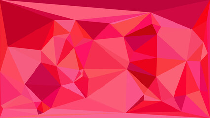Fototapeta premium Bright pink and red abstract geometric low poly background with sharp edges