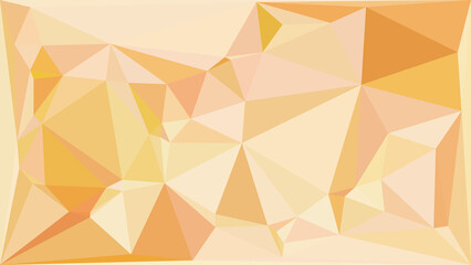 Fototapeta premium Soft peach and cream abstract geometric low poly background with smooth gradient