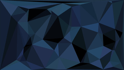 Naklejka premium Deep blue geometric low poly background featuring sharp triangles and dark moody atmosphere