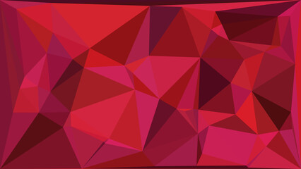 Fototapeta premium Abstract geometric background with vibrant red and dark burgundy triangular polygon shapes