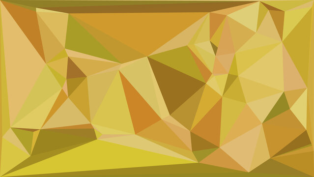 Abstract geometric background with earthy olive green and mustard yellow triangular polygons