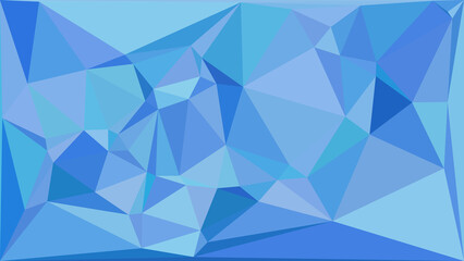 Obraz premium Vibrant blue abstract geometric low poly background with sharp triangles and modern lighting