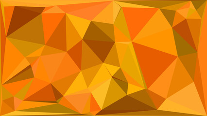Fototapeta premium Abstract geometric background with orange and yellow triangular shapes and low poly texture design