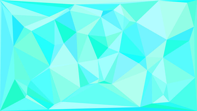 Abstract light cyan geometric background with low poly triangles for modern digital art design