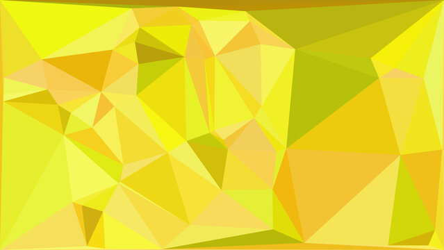 Abstract yellow geometric background with low poly triangles for modern digital graphic design