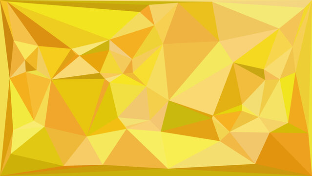 Abstract geometric yellow background with a low poly triangle pattern for modern digital design
