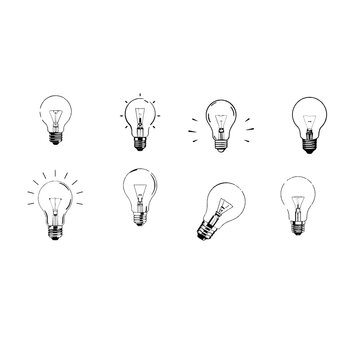 Lightbulb Sharp Corner Consistent Stroke Idea Innovation Icon Outline