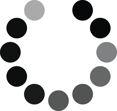 Hand Drawn Circular Loading Spinner Icon Set Isolated on White Background