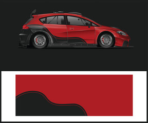Fototapeta premium Dynamic Racing Car Wrap Design
