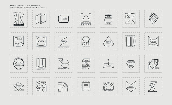 Technical Micrographics set in black and white