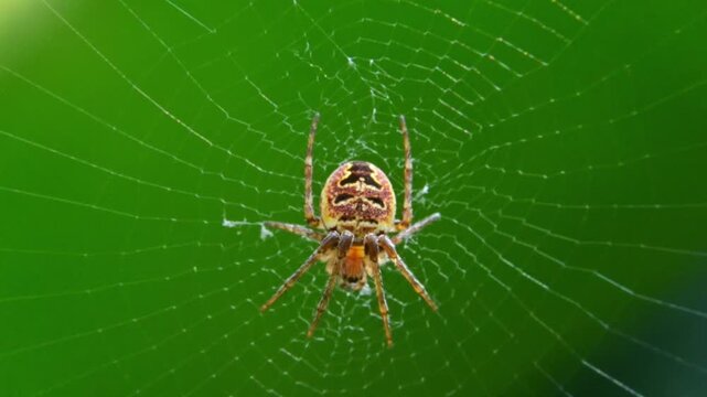 The orb weaver spider Zilla diodia (family Araneidae), widely distributed from Europe to Azerbaijan.