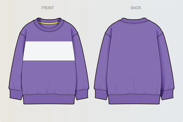 A collection of clean, modern vector apparel technical flats featuring hoodies, sweatshirts, rugby polos, and color-blocked casual wear. Ideal for fashion design, apparel mockups, tech packs © Jerry