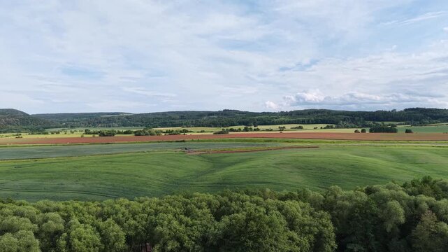 Karlovy Vary Region, Czech Republic - Green countryside and rolling fields