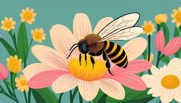 Bee On A Flower