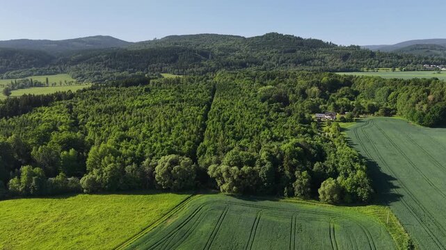 Karlovy Vary Region, Czech Republic - Green countryside and rolling fields