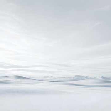 地平線まで続く広大な雪原 / Vast snow field extending to the horizon (Generative AI)