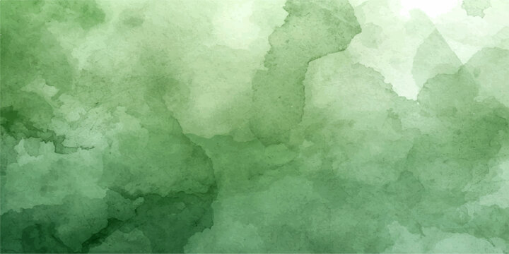 Green grunge textured background with watercolor paint and water drops on aged rough surface, vintage dirty wallpaper style abstract nature backdrop