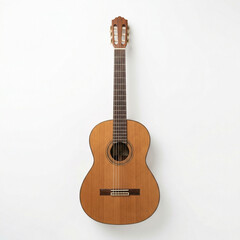 Naklejka premium Classic acoustic guitar on white background 