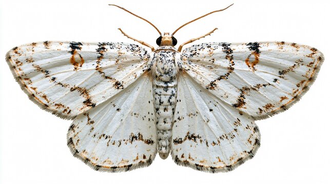 Pale Beauty Moth Campaea Perlata Isolated White Background