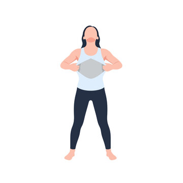 Vector illustration of a person performing a standing chest expansion stretch. Minimalist graphic showing posture for upper body flexibility, pectorals workout, and physical therapy.
