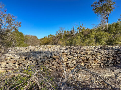 Mahafaly Stone Tomb near Malazamanga Cave, Tsimanampetsotsa National Park, Madagascar