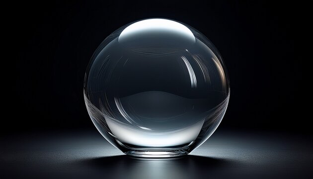empty glass sphere on black background sphere glass empty minimalistic isolated reflection simplicity round dark