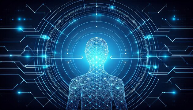 ai agent central hub network connection abstract technology background
