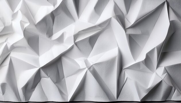 crumpled white paper texture with subtle fold lines creating a grid