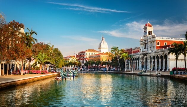 scenic view of san marcos river or town square