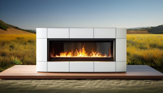 modern gas fireplace