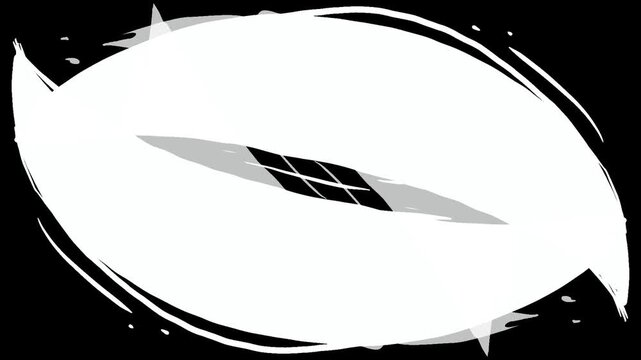 White brush strokes and flashes on a black background. Artistic transition effect in Full HD.