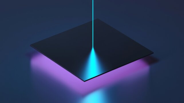 Floating Technology Platform Receiving Digital Upload Signal from Vertical Light Beam
