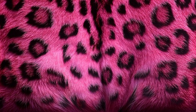 close up of pink leopard fur print background animal skin backdrop for fashion textile print banner