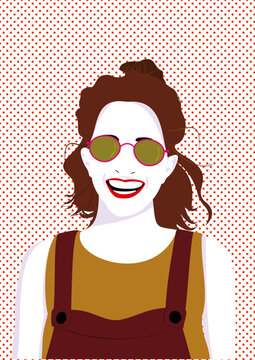 Pop-art portrait of a woman