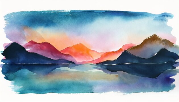 long exposure hand painted watercolor linkedin banner background