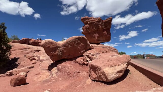 Balanced Rock Nature, Garden of the Gods, Timelapse	