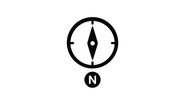 Vector illustration of compass icon vector illustration on a transparent background