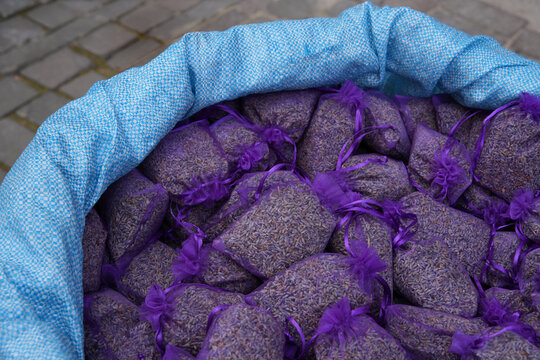 Dried lavender sachet bags in Provence, France