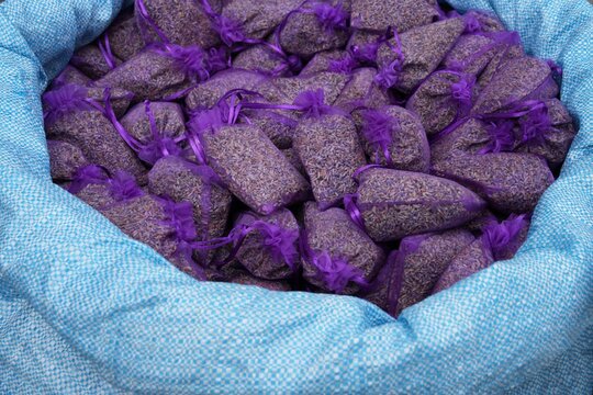 Dried lavender sachet bags in Provence, France