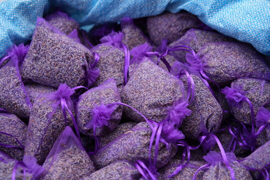 Dried lavender sachet bags in Provence, France