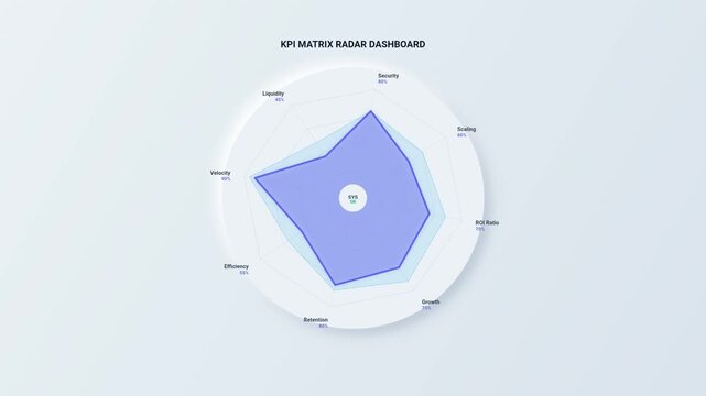 Corporate Matrix Radar and KPI Dashboard
