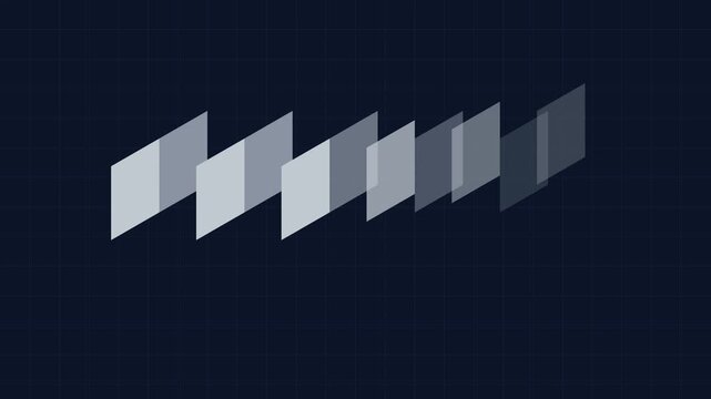 Minimalist abstract structure animation with geometric parallelogram layers and modern motion 4k motion minimalist