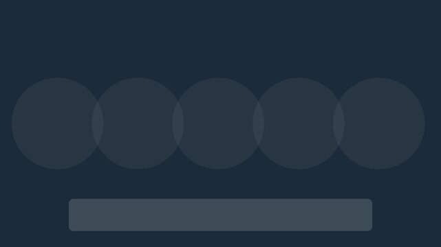 Minimalist password input field ui with five circular dots and cursor blinking for secure login authentication and user interface animation 4k