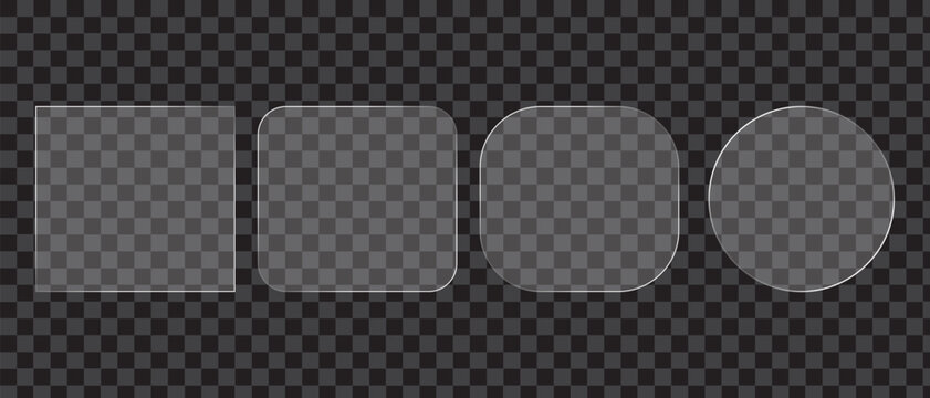 Collection of various grey shapes on transparent background.