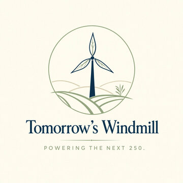Modern Windmill Logo Design for Renewable Energy Future Concept