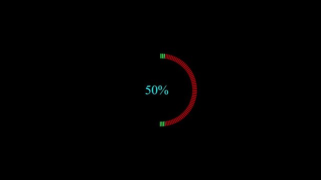 charging loading 0-100 Black background and 4k video 