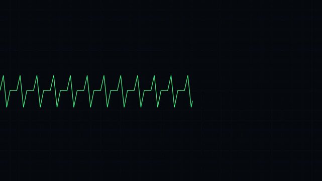 Ekg heartbeat monitor pulse line with medical cross animation 4k